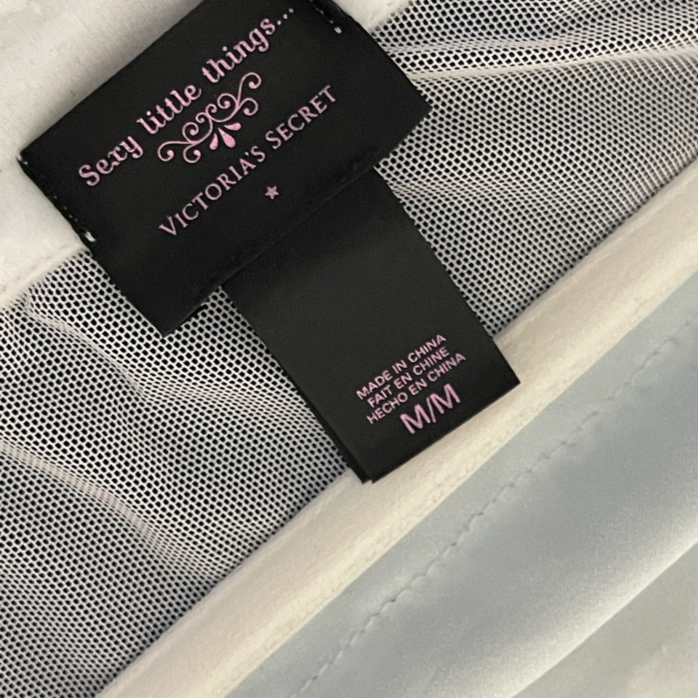 M Complete set VS Victoria’s Secret “Sexy little Bride”Light Blue Satin Costume - Picture 11 of 16